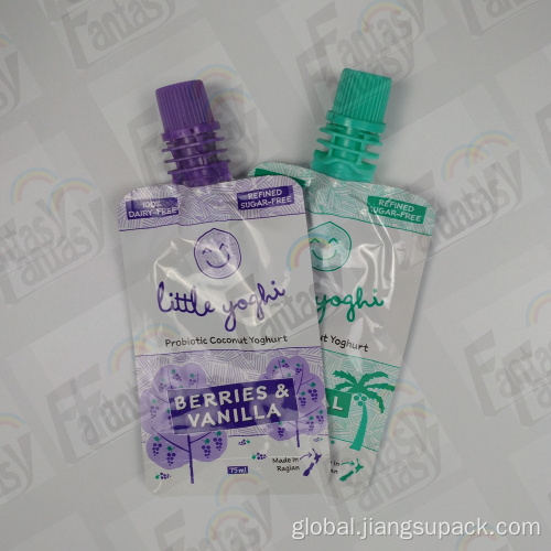 Stand Up Plastic Pouch Packaging Food Printed Plastic Bag Liquid Nozzle Packaging Supplier